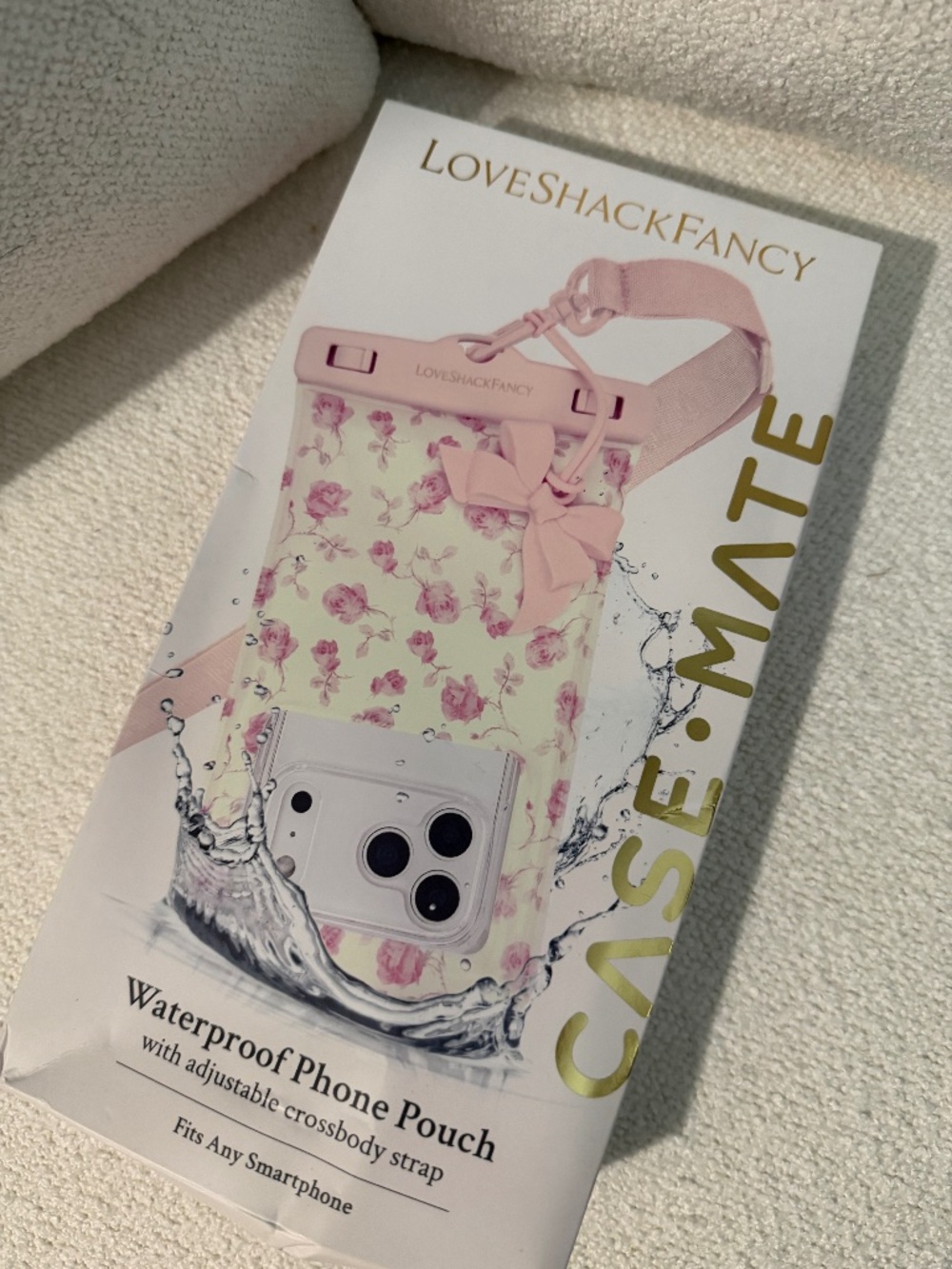 Sterling Dusk LoveShackFancy Waterproof Phone Pouch